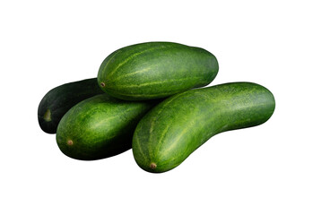 stack of cucumber isolated on white