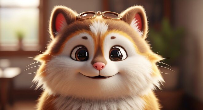 Cartoon cat with sunglasses