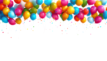  balloon defense background transparent png, birthday party balloons, colorful, white background, png element 