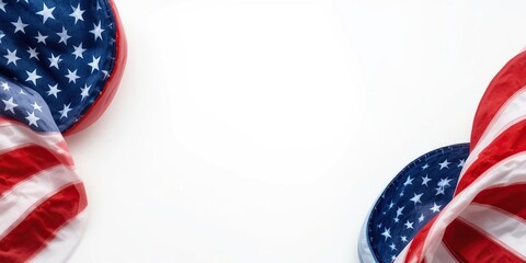 American Flag Draped Festive Patriotism Background Independence Day Celebration