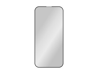 protective glass for phone. screen protector film, cell phone transparent glass cover. Plastic protection against damage. Protective cover for telephone, shield to display mockup