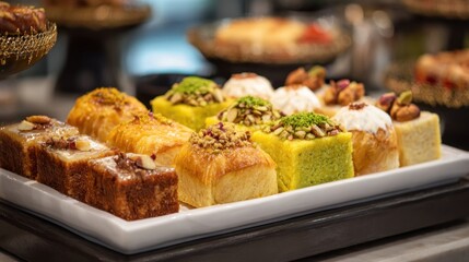Assortment of pastries on display