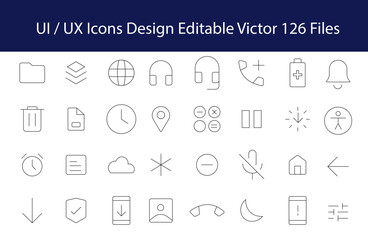 UI/UX Icons: A comprehensive set of minimalistic user interface and user experience icons, ready to be used in a variety of digital interfaces.