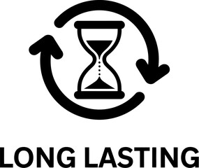 Long lasting icon vector illustration time management symbol