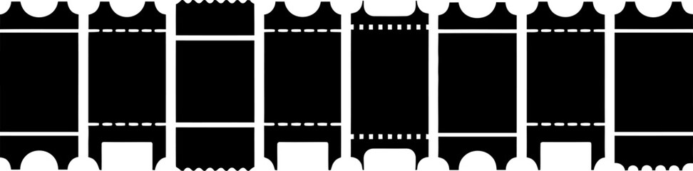 Event ticket stub vector graphic design yellow background