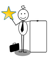 Business people vector illustration with business concept simple and giving good information