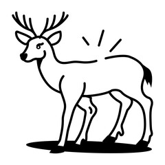 Fototapeta premium A hand drawn style icon showing acorn nut 