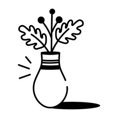 A hand drawn style icon showing acorn nut
