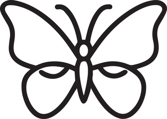 butterfly icon design vector line art illustrator