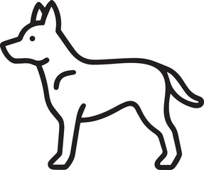 dog vector design icon style line art illustrator