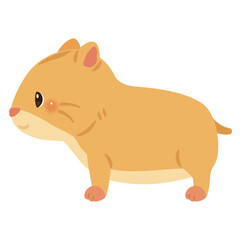横向きのハムスターイラスト