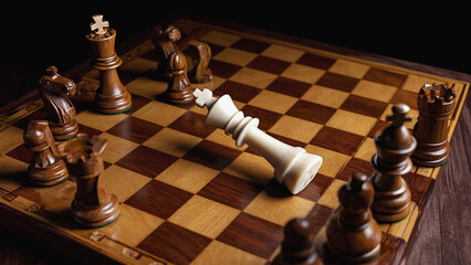 Chess game background illustration. Ai generated.