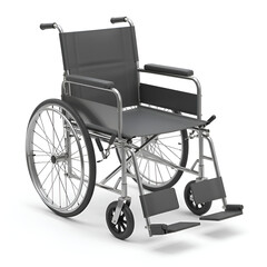 Fototapeta premium Isolated Wheelchair on White Background Healthcare Equipment Photo