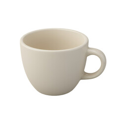 Isolated White Ceramic Mug With Handle On Transparent Background Photo
