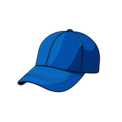 Fototapeta premium A simple, stylized illustration of a beige baseball cap with a curved brim and subtle stitching details.