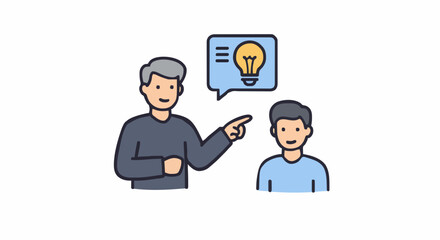 Icon vector illustration mentoring and Training