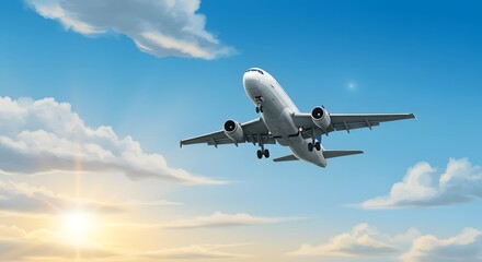 Fototapeta premium Air Travel and Vacation Concept