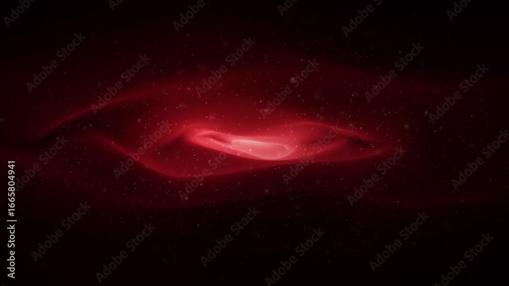 Wall mural dark changing color myistic tunnel with particle dust flying animation.