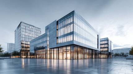 modern office building at night