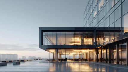 Fototapeta premium modern office building at night