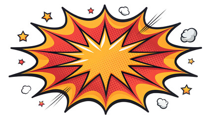 funky explosion sticker template png