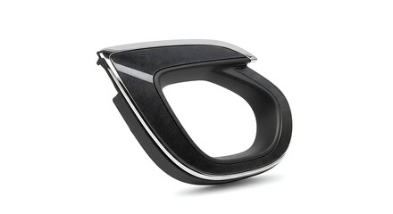 Obraz premium Close-up View of a Black Plastic Automotive Part: Detail Shot of a Car Component