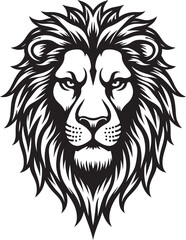 Obraz premium Majestic Lion Head Tattoo Vector Set vector bundle
