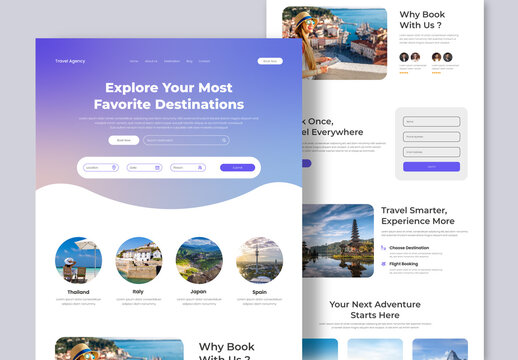 Travel and Destination Booking Website Template