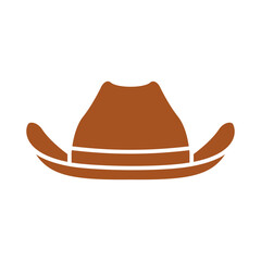 Hat West vector icon illustration design template