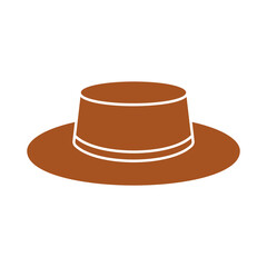 Vector Cowboy Hat on White Background