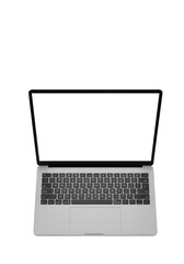 Isolated Computer Laptop Device Top View on Transparent Background