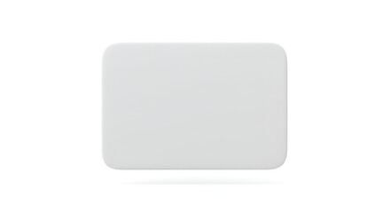 Simple white rectangle with rounded corners isolated on clean background