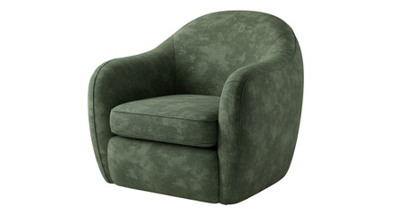 Isolated Green Armchair Photo With Modern Design and Comfortable Seat