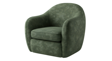 Isolated Green Armchair Photo With Modern Design and Comfortable Seat