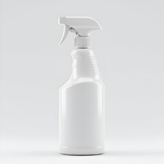 Photo Realistic White Spray Bottle Against a Clean White Background