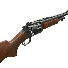 Realistic 3D Render of a Gun on Transparent Background