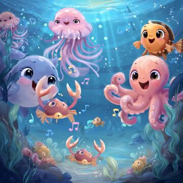 Cute Underwater Sea Animals Party