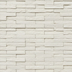 Obraz premium Cream colored rectangular stone veneer wall with horizontal lines. Architectural building exterior facade with a simple, clean design. Exterior design of modern building.