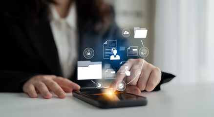 Document management system for secure file storage, organized access, and efficient digital...