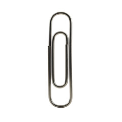 Isolated Photo of a Metallic Paperclip with Transparent Background