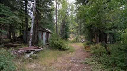 Abandoned lot with pioneer tree species