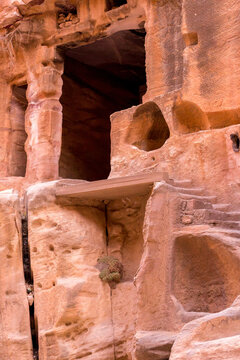 Little Petra Siq al-Barid, Jordan rocks, staircase