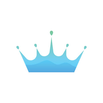 Water Splash Crown Logo Design