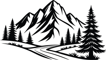  Mountain Landscape Vector - Nature's Path