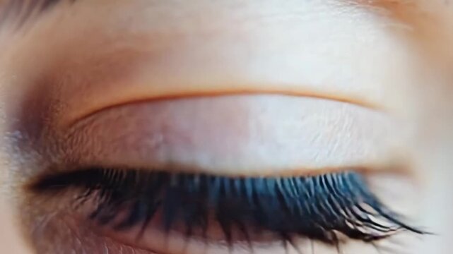Close-up of a Striking Hetero chromatic Human Eye with Blue and Brown Iris