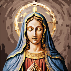 A Photorealistic Portrait of the Blessed Virgin Mary