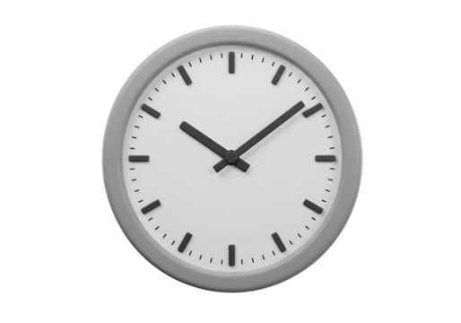 Isolated Round Clock on Transparent Background Illustration Time Concept