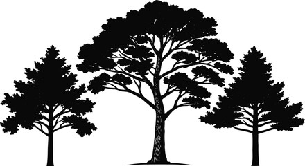 Tree Silhouettes Collection - Nature & Forest Vector Pack