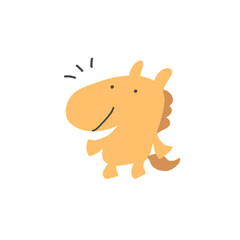 アイデアが浮かぶかわいい馬の干支キャラクター　2026 正月素材　発見・インスピレーション