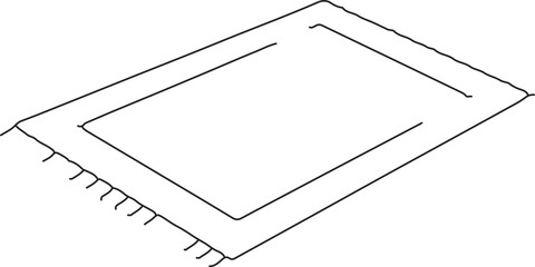 Illustration of a rug isolated on white background for adding warmth to a room